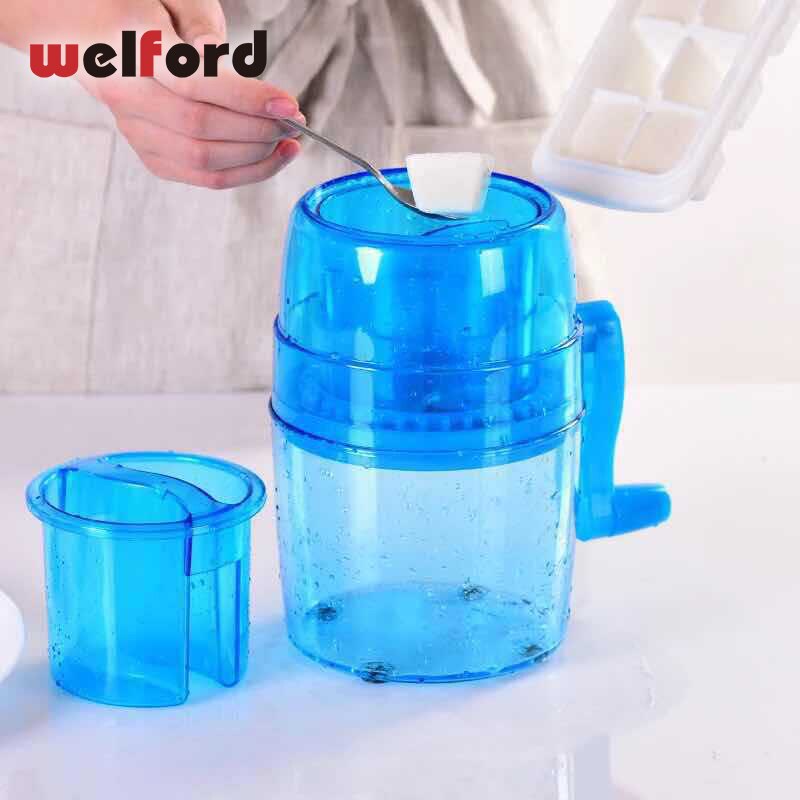 Mini Hand-Gekröpft Eis Eismaschine Brecher Manuelle Eis Maschine freundlicher Hause Gefrorene Obst Nachtisch Maschine Obst Eis werkzeuge