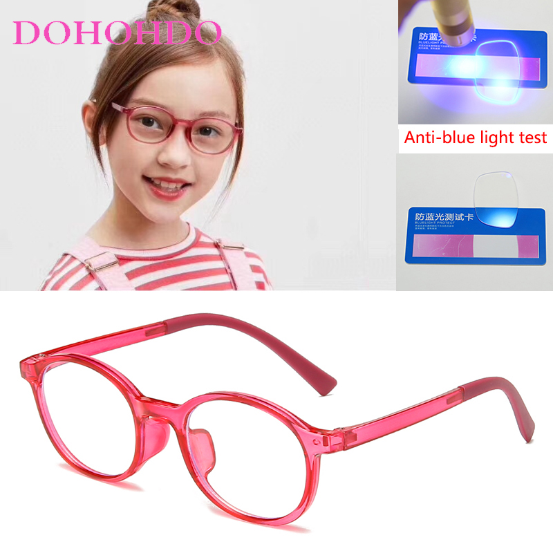 Anti blått ljus blockerande glasögon barn båge pojke flickor glasögon klar lins  uv400 dator barn glasögon bluelight glasögon