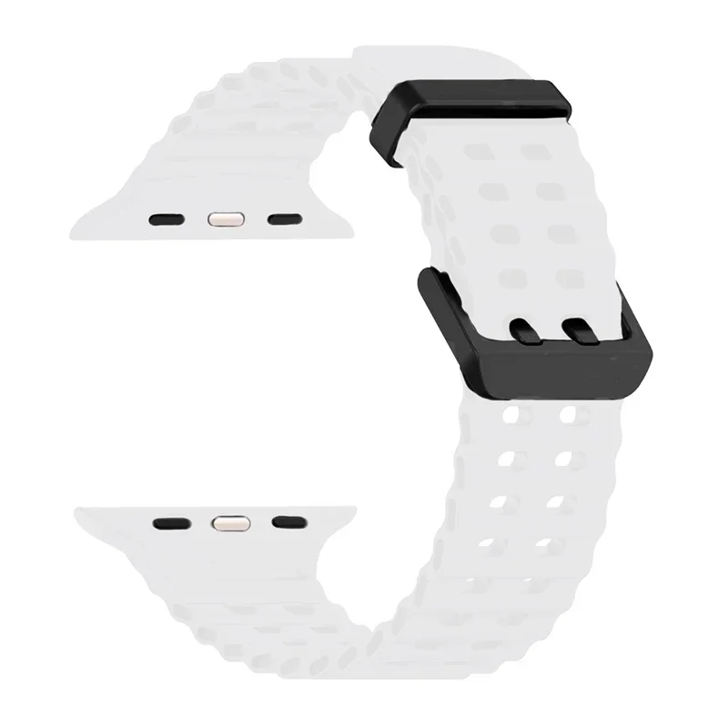 Band voor Apple Watch Ultra 2 49 mm 45 mm 44 mm 42 mm 38 mm 41 mm 40 mm Siliconen Oceaanriem voor iWatch-serie 10 9 8 7 se 5 4 3 Correa: Roze