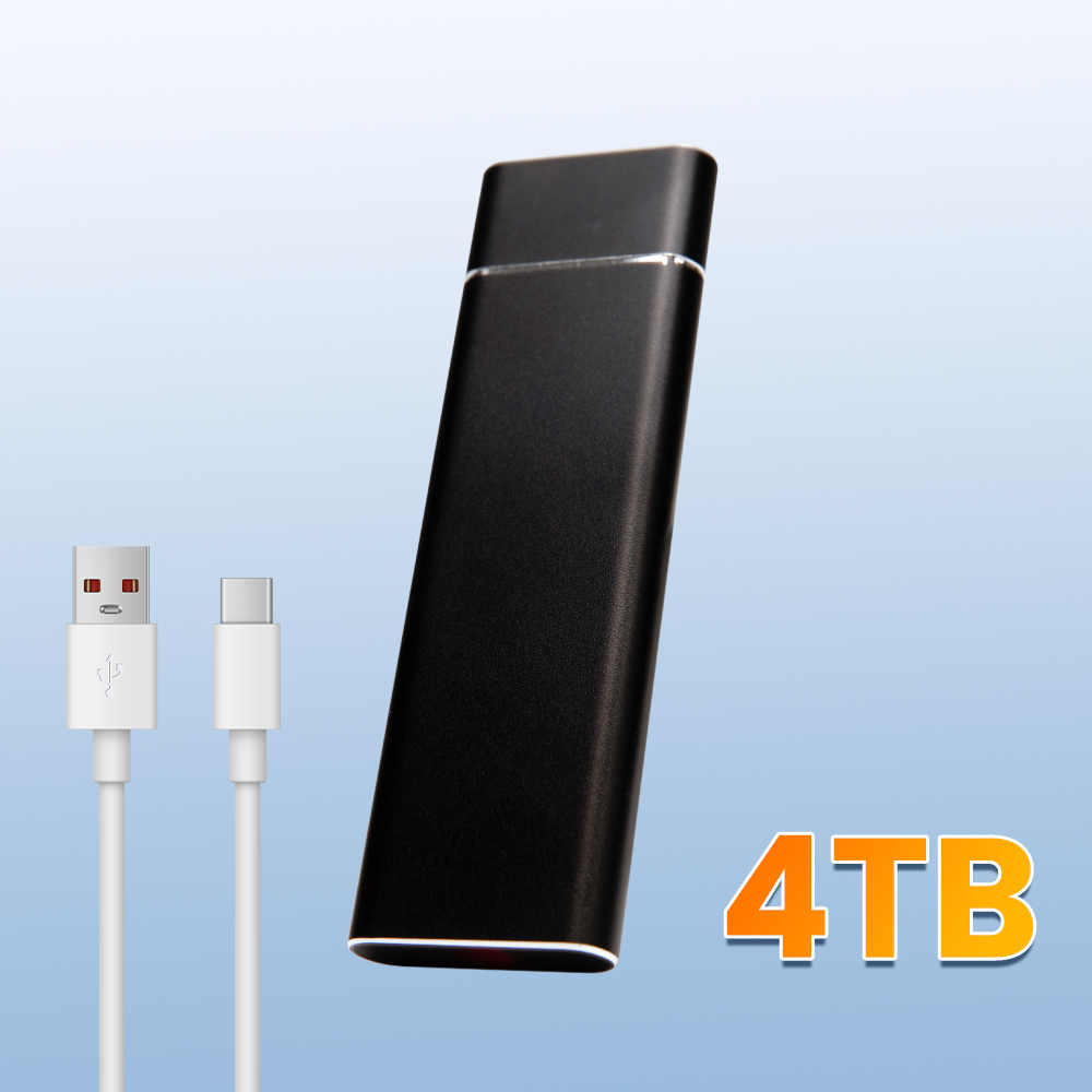 Ekstern ssd 2tb/4tb med ultrastor kapacitet, bærbar harddisk type-c, usb 3.2, højhastighedsoverførsel til stationær mac: Grøn
