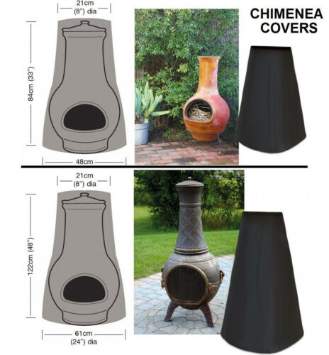 Stort 1.2m hög chiminea ugn spis lock vattentåligt dammtätt utomhus regn skydd lock