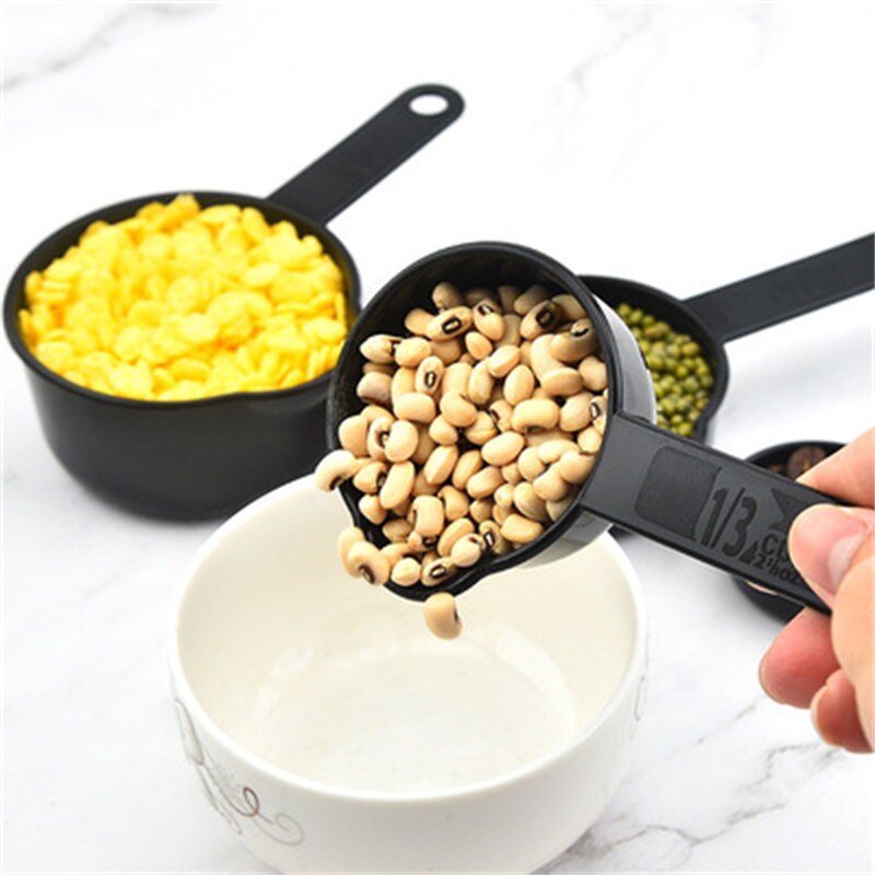 5/10/11pcs Multifunction Purpose Coffee Sugar Spoons Cup Measuring Tools PP Baking Accessories Plastic Handle Kitchen Gadgets