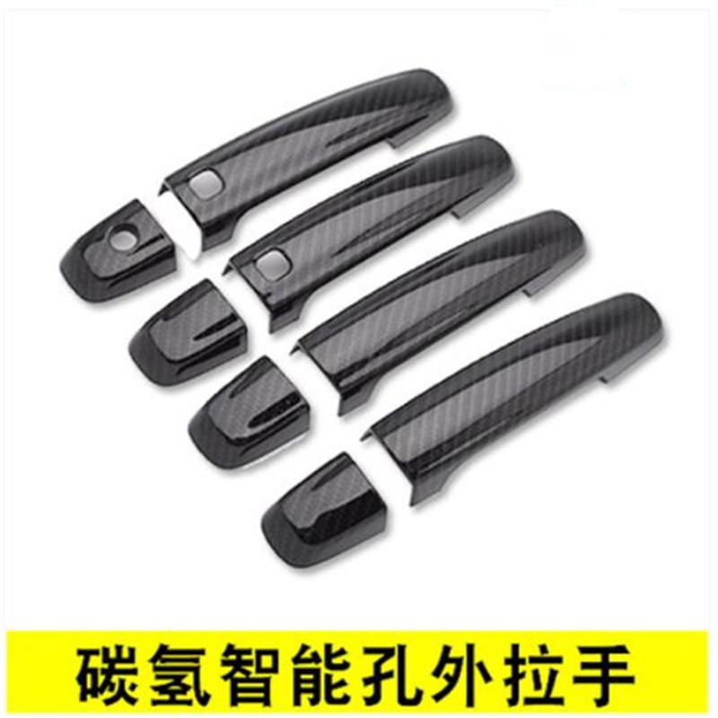 Para suzuki swift vitara S-CROSS 2012-2015 2016 2018 maçaneta da porta capa chrome guarnição acessórios de fibra de carbono