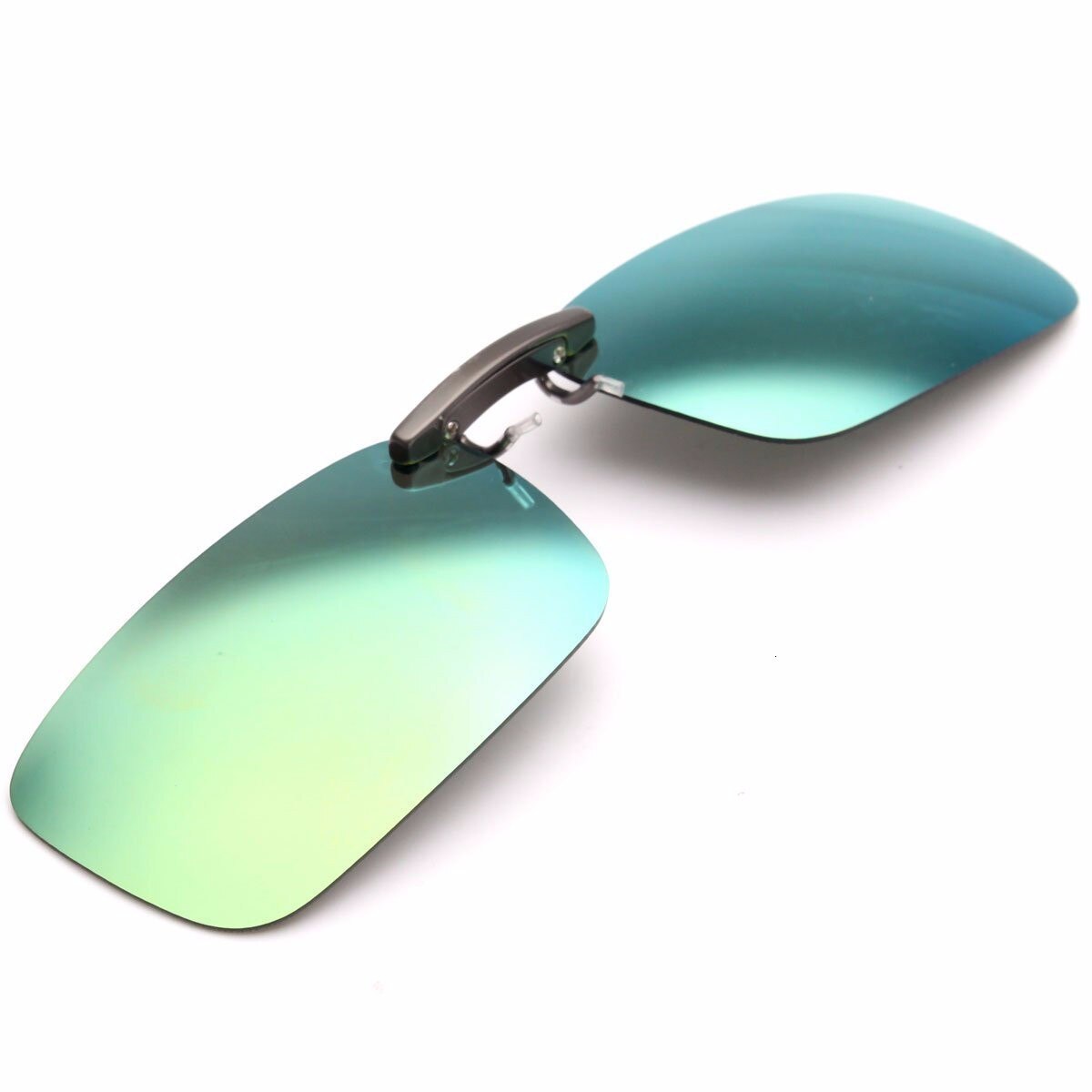 Unisex fiskebriller polariserede dag og nat dual-use clips easy clip solbriller flip linse kørebriller fiskeredskaber: Gylden