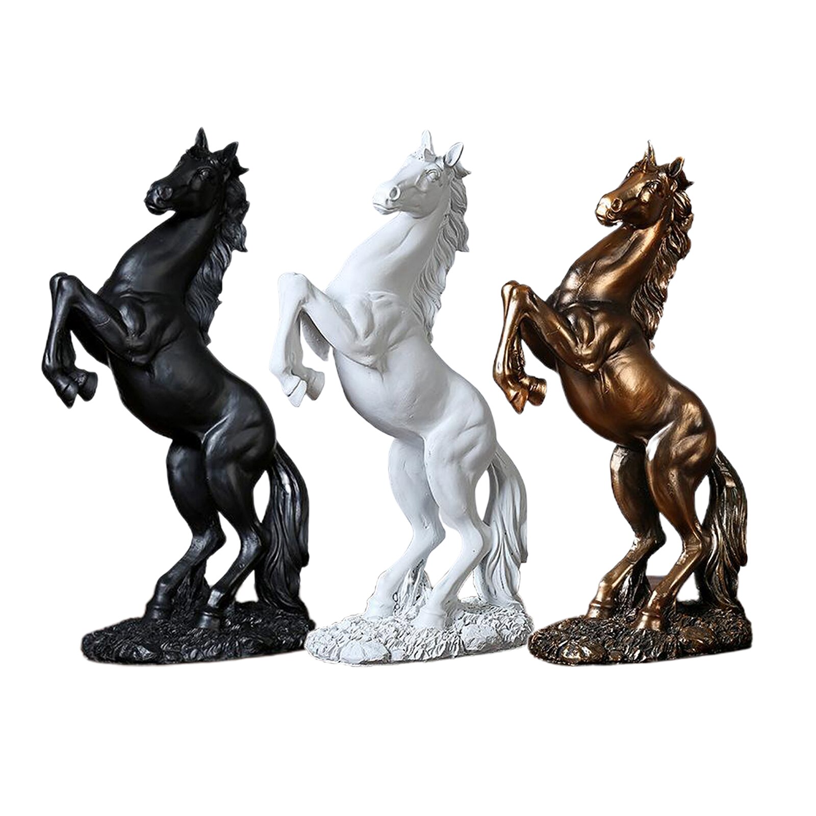 Europese Hars Paard Standbeeld Decoratie Woonkamer Kantoor Ornament Paard Figuur Woonaccessoires Paard Sculptuur Moderne Kunst