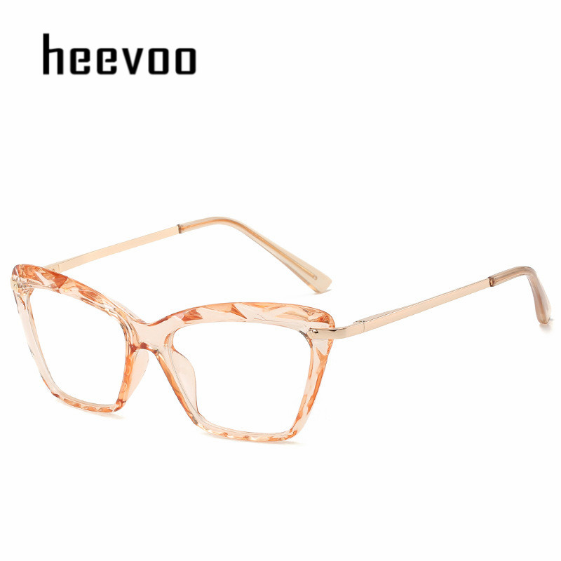 Nuevas gafas de ojo de gato sexis para mujer, gafas transparentes de de , gafas transparentes Vintage, gafas con montura óptica: Gris