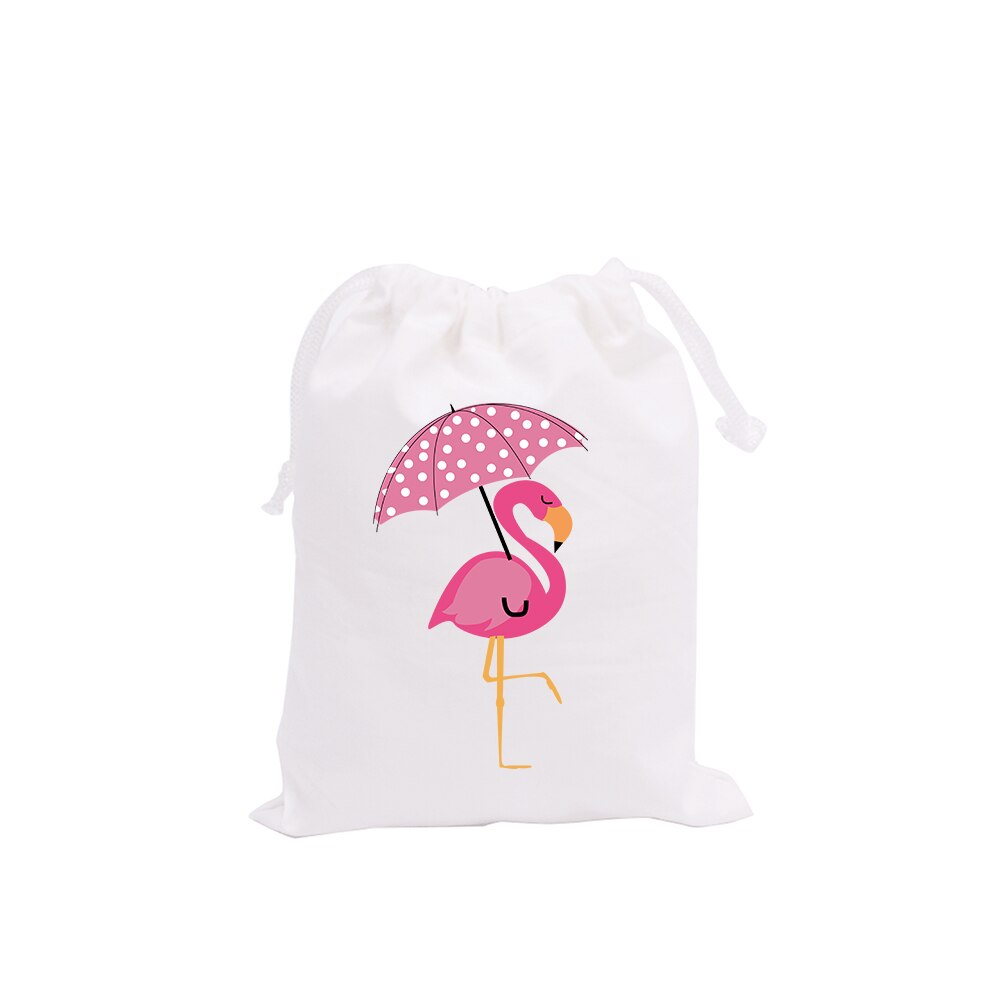 Flamingos Party Favor Bags Candy Bags Animals Theme Birthday Bags Kids Birthday Party Supplies Party Container 6PCS