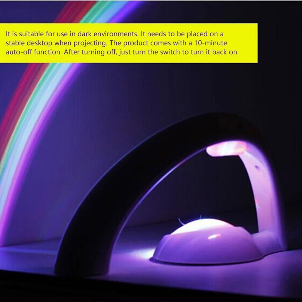 LED Projection Lamp Light Rechargeable Rainbow Colorful Led Night Light Romantic For Children