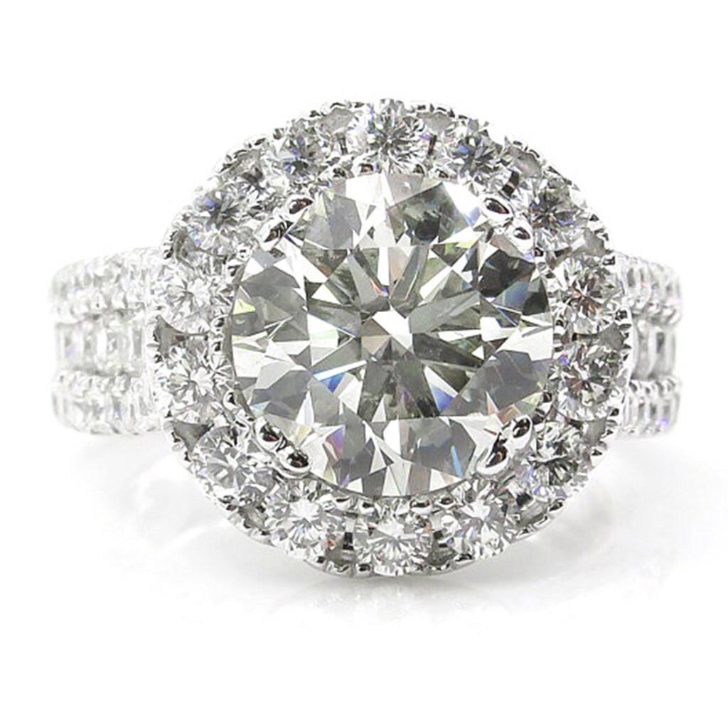 Dazzling Brand Sieraden Zinklegering Natuurlijke Witte Strass Bruid Engagement Wedding Ring Accessoires