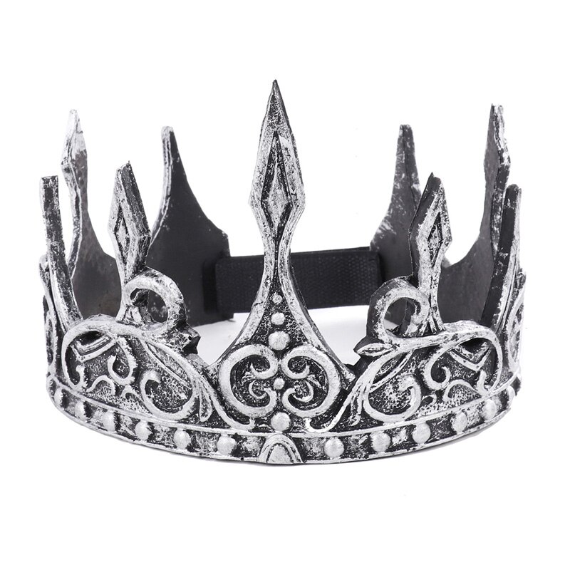 3D PU Foam Medieval Kings Crown Medieval Royal King Tiaras Crown Headwear Ancient Headdress Viking Corona Hombre King Dress Up