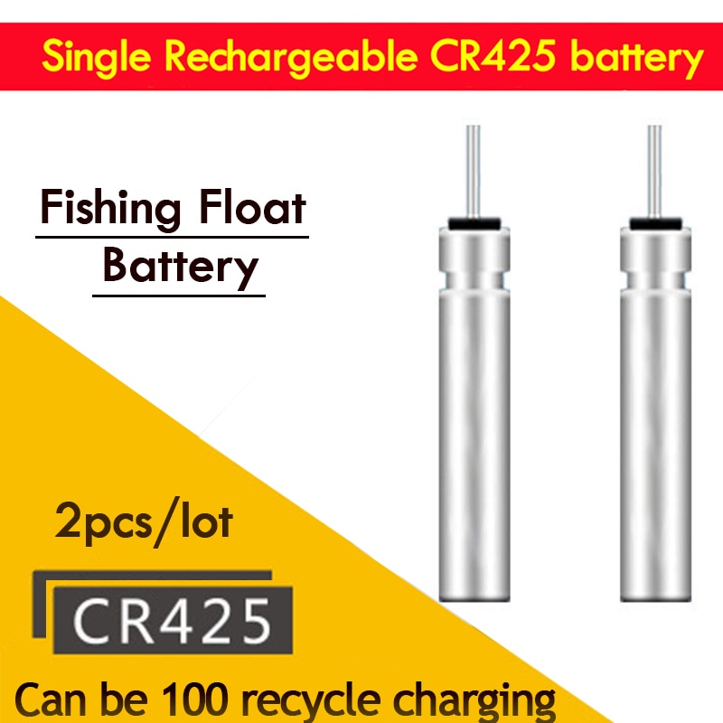 2 Stks/partij Oplaadbare CR425 Visdobbers Elektrische Vlotter Batterij Opgeladen Via Verschillende Lader Apparaten (Niet Inclusief Usb)
