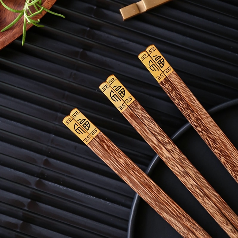 10 Paren/partij Houten Eetstokjes Zonder Lak Wax Huishouden Gezondheid Servies Sushi Chinese Chopstick Thuis Restaurant Benodigdheden