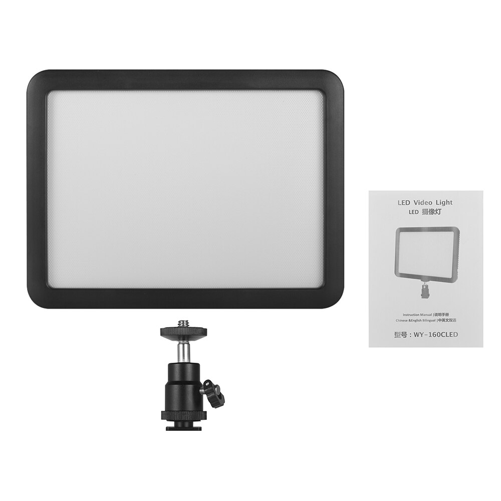 Fotografie Andoer WY-160C 3300 K-5600 K Led Video Light Panel Lcd Display Fill-In Lamp Dimbare Voor canon Nikon Sony Dslr Camera