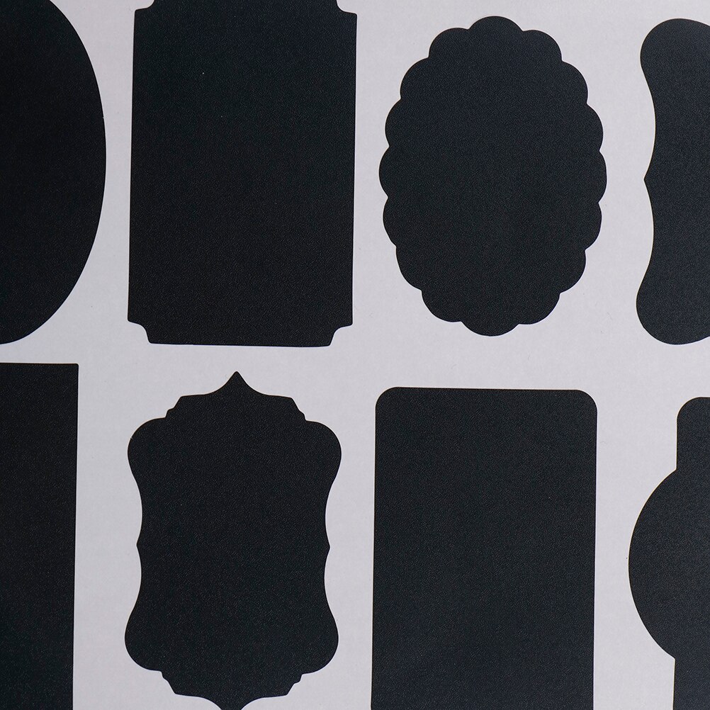 16pcs Multifunction Kitchen Organizer Novel Labels Craft Chalkboard Labels Stickers Blackboard Sticker