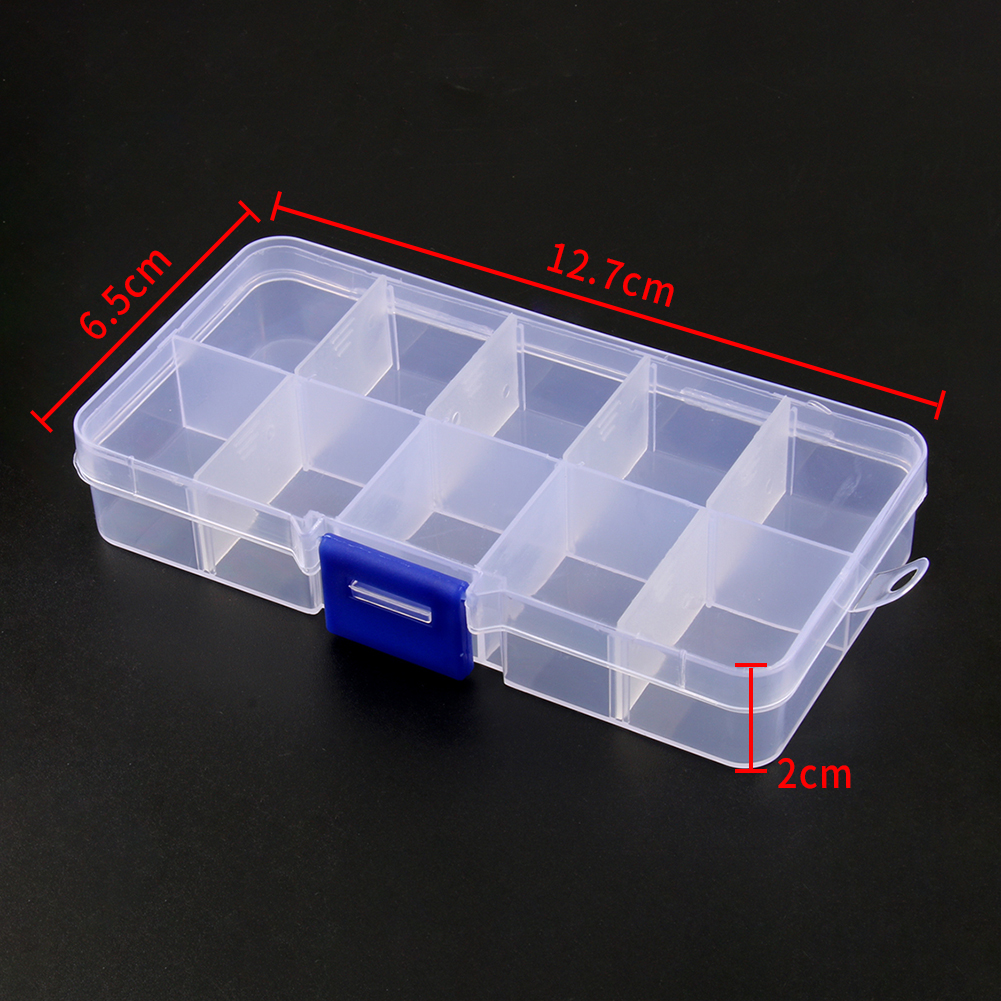 Caja de plástico para guardar joyas, abalorios, pendientes, contenedor de joyería, rombo transparente, cuadrado, redondo, accesorios,: 6.5x12.7x2cm