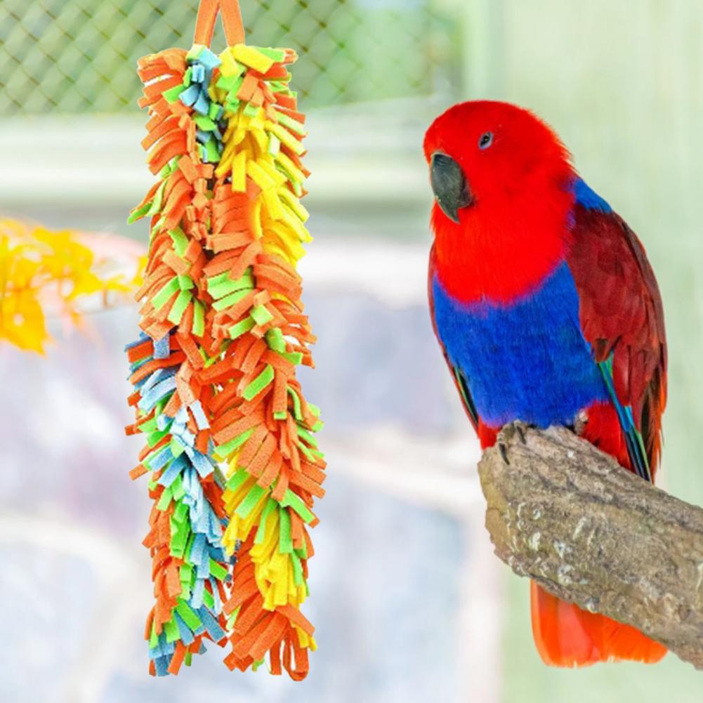 2 Stks/set Nuttig Vogel Beet Speelgoed Levendige Kleur Bijtvast Anti-Pull Papegaai Suspension Bridge Speelgoed