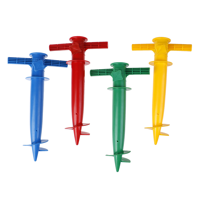 1PC Sun Beach Umbrella Stand Spike Fishing Pole Patio Parasol Ground Anchor Rain Gear Spikes Plastic Auger Holder