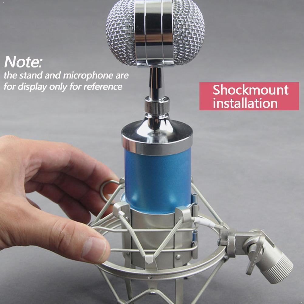 Metal Microphone Shock Mount Reduce Noise Locking Studio Recording Mic Knob Holder Broadcast Clip T7O4