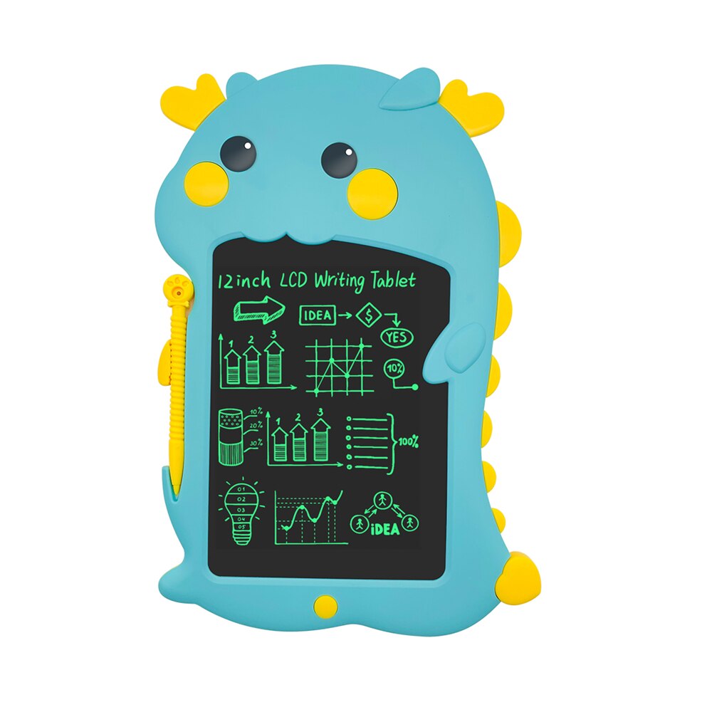 Cartoon Electronic Drawing Board LCD Screen Writing Tablet Digital Graphic Drawing Tablets Electronic Handwriting Pad Board+Pen: Blue mml single