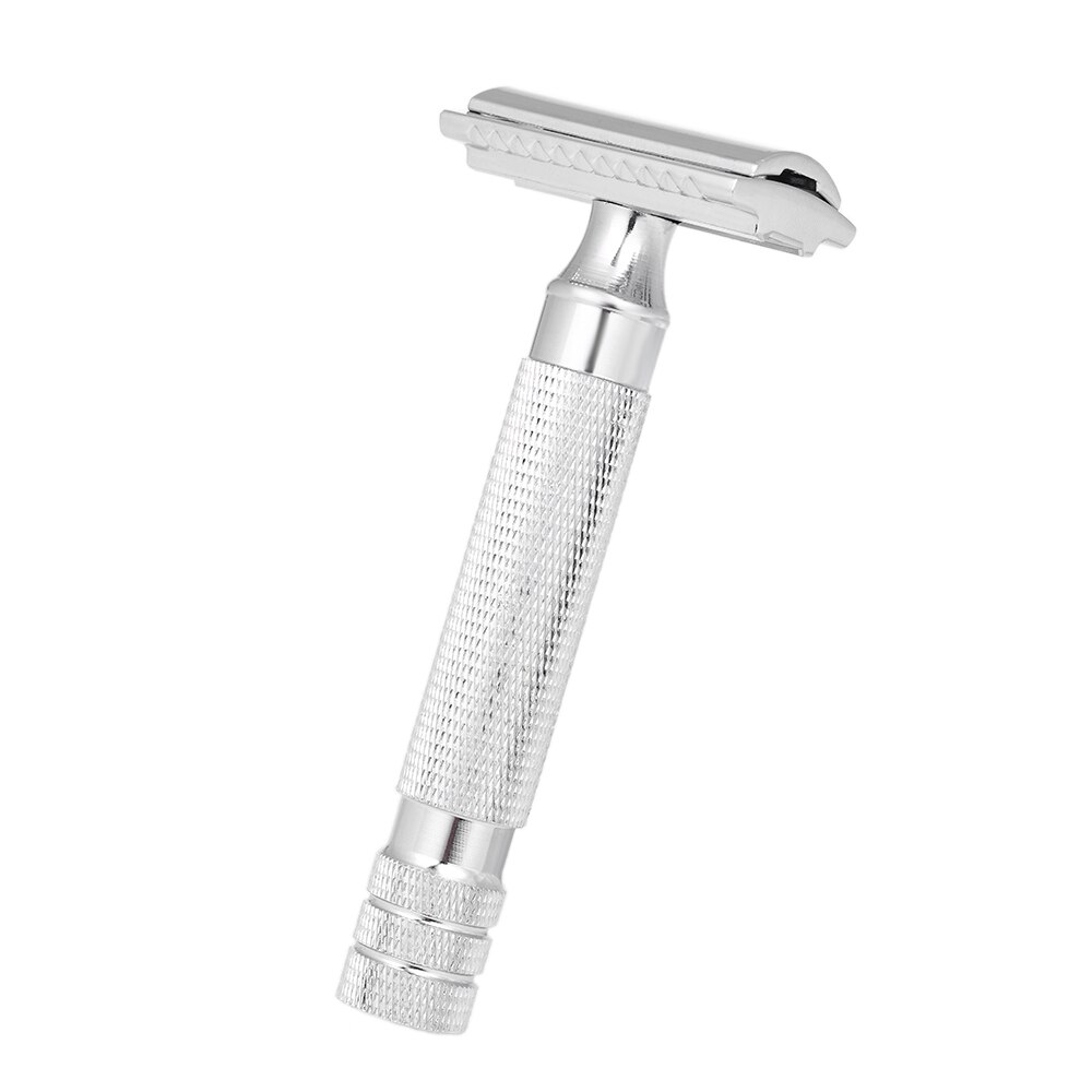 Shaving Razors Men's Safety Shaver Double Edge Handled Traditional Wet Shaving Razor Stainless Alloy Chrome Plating