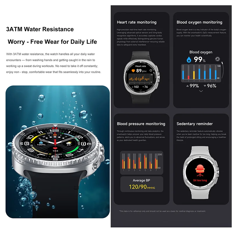 2025 relógio 8 relógio inteligente masculino mostrador rotativo 1.43amoled 3atm à prova dwaterproof água bluetooth chamada nfc monitoramento do sono freqüência cardíaca relógio inteligente