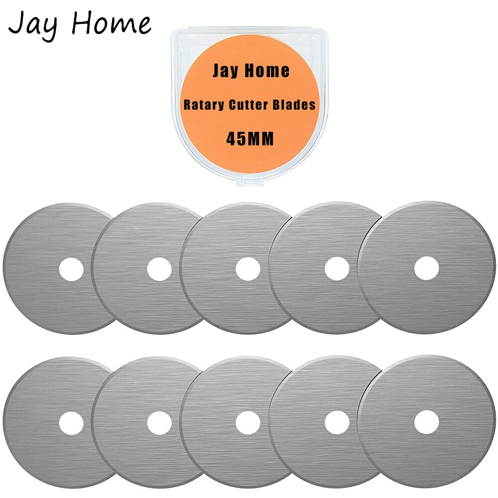 5/10Pcs 45mm Rotary Cutter Blades Stainless Steel Fabric Leather Cutting Blades for Quilting Sewing Rotary Cutter Blades Refill