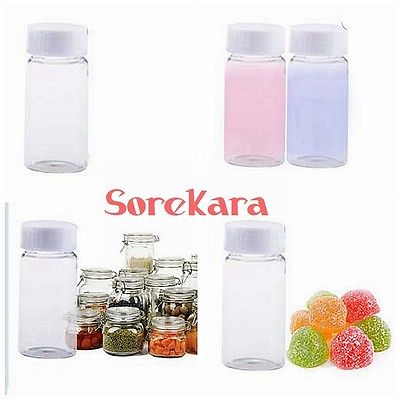 5pcs 20ml Brown Glass Seal Bottle Reagent Bottle Sample Vials Plastic Lid Screw Cap Screw On Cover