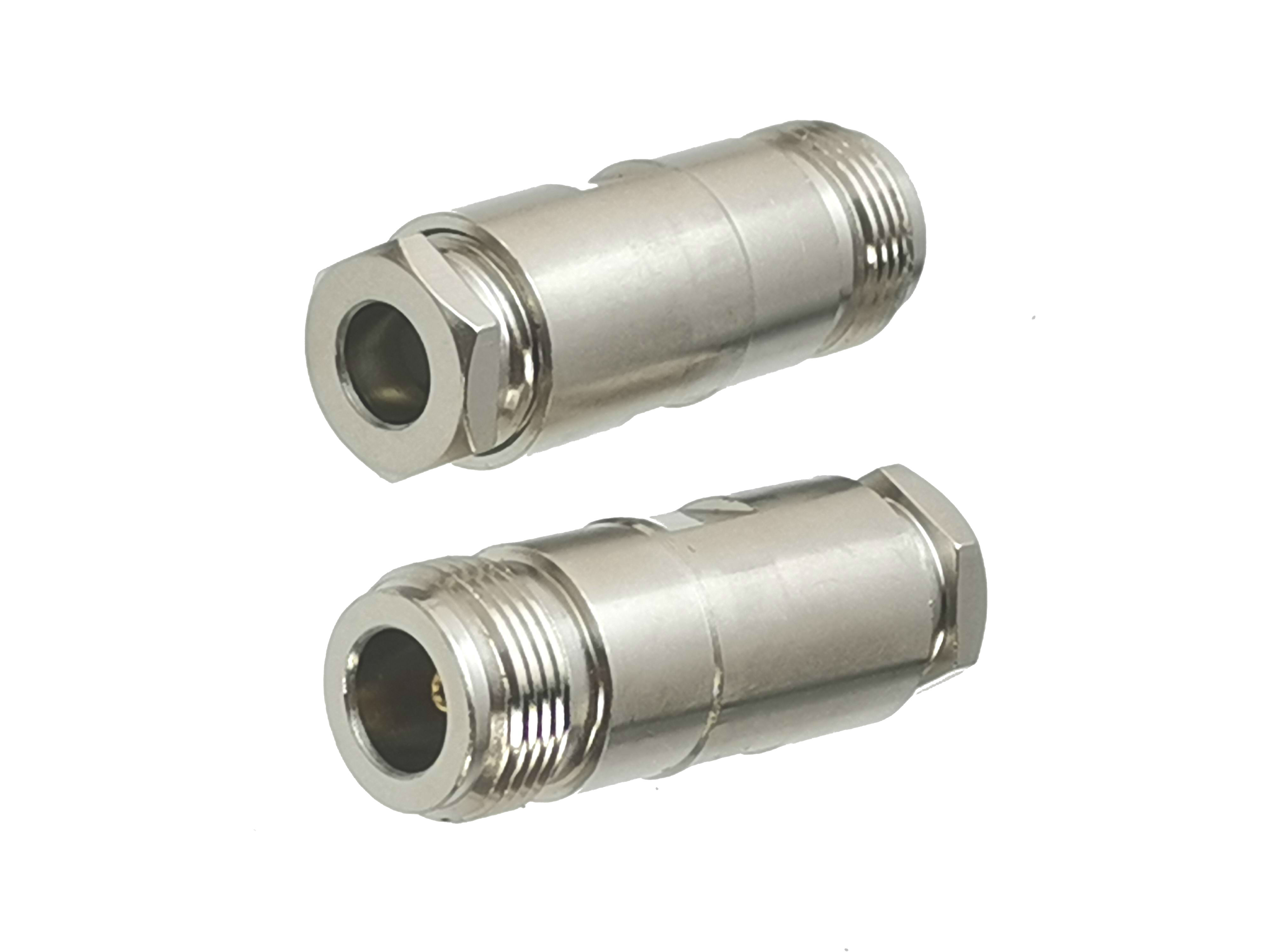 1Pcs N Vrouwelijke Jack Connector Klem RG5 RG6 5D-FB LMR300 Kabel Rf Coaxiale Messing Rechte