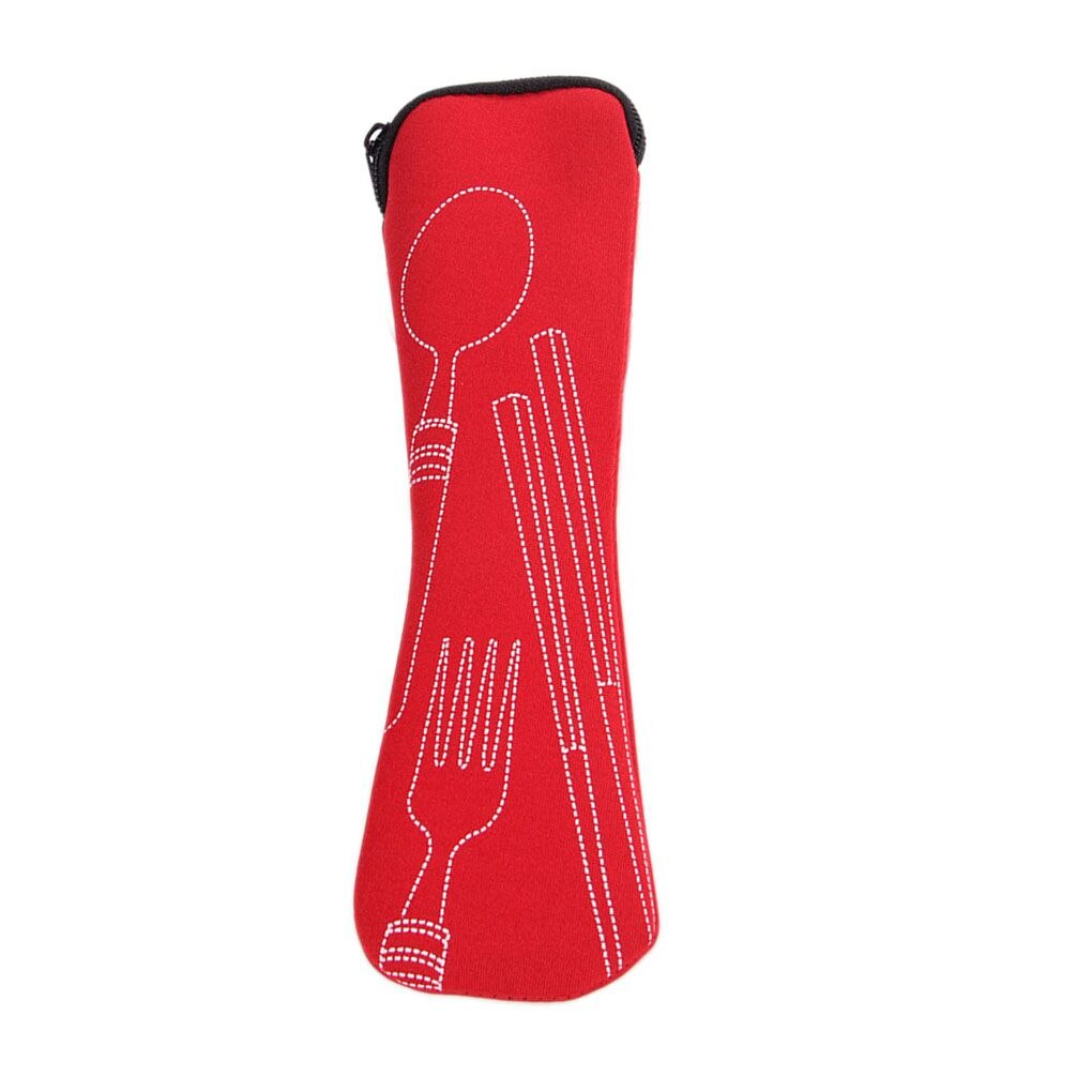 Accesorios de viaje 1 Uds. Popular 3x tenedor cuchara cubierta bolsa cubiertos Portátil Bolsa de pícnic de Camping utensilios para pícnic: NO.1