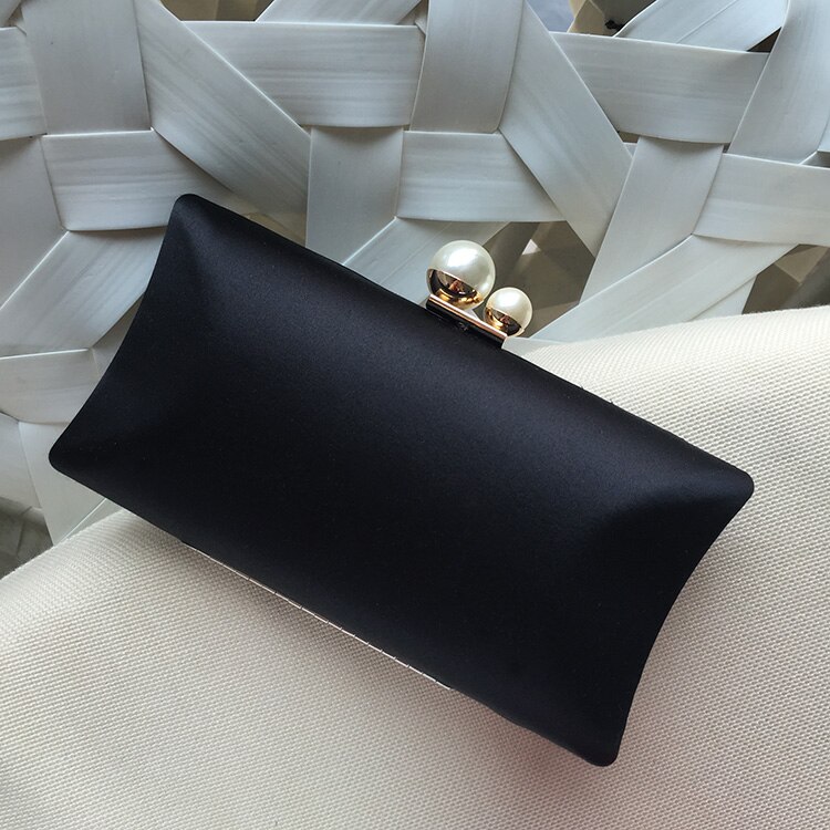 Håndlaget perle clutches veske for kvinner rosa svart clutch kveldsveske brud bryllup vesker fest veske kvinne veske: Default Title