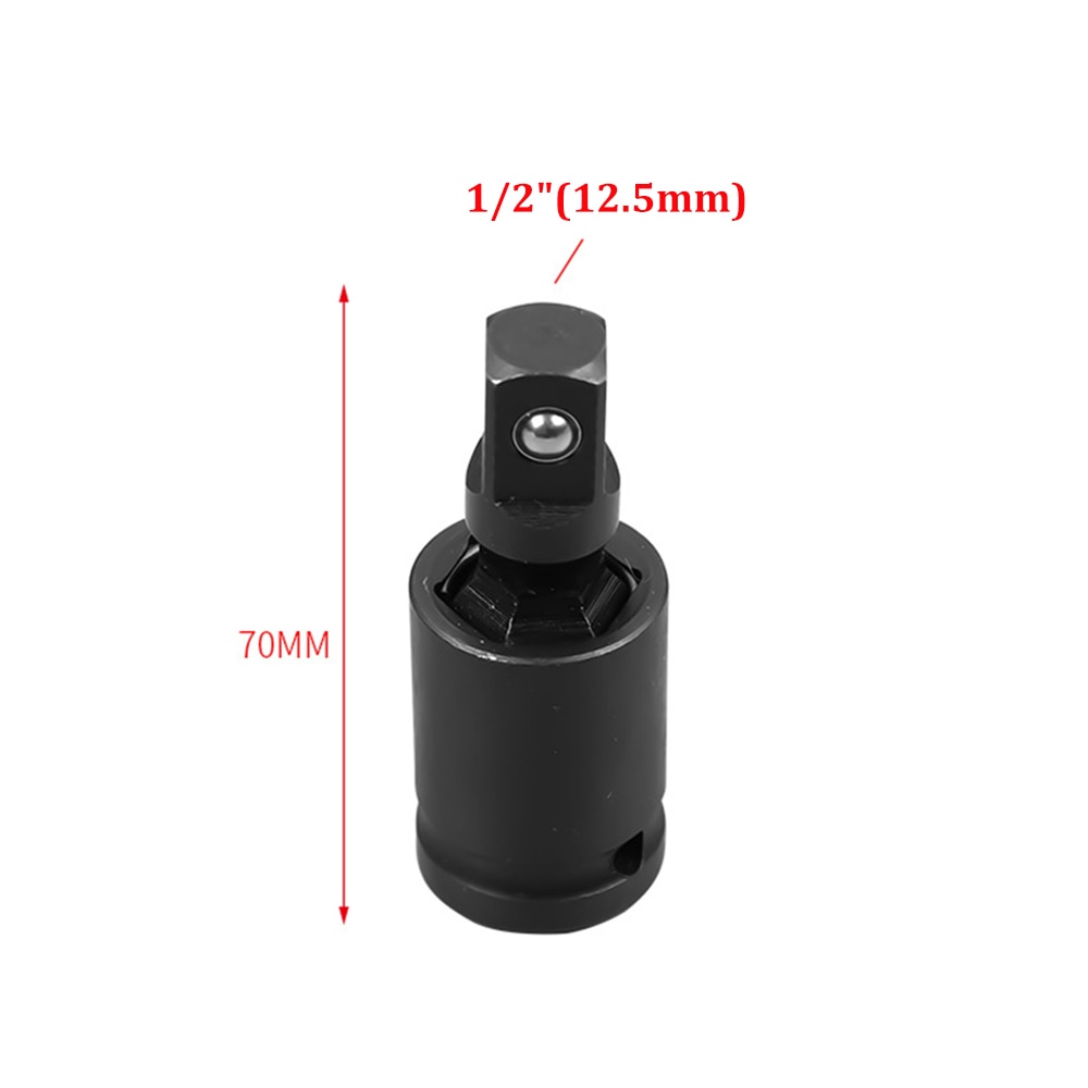 1/2", 3/8", 1/4" Swivel Knuckle Joint Air Impact Wobble Socket Adapter Hand Tool