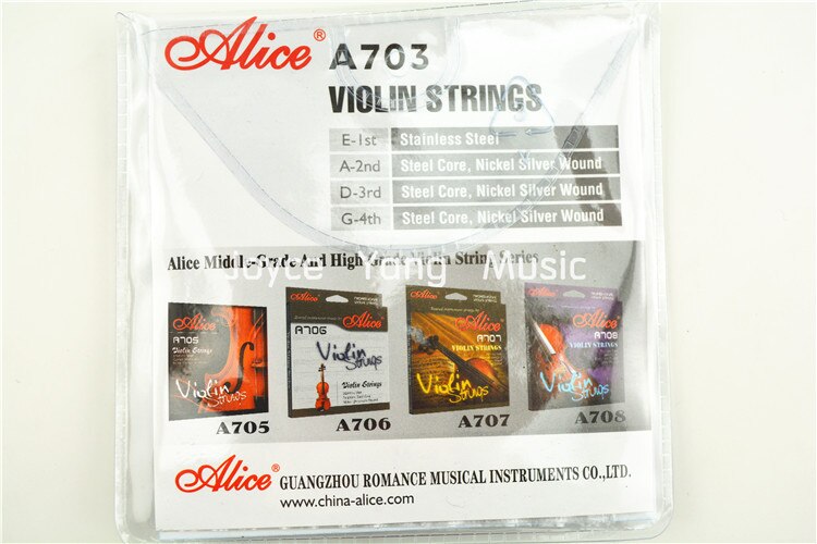 Jeu De 4 Cordes De Violon En Acier - Tension Moyenne, Pour Violons 3/4 Et 4/4 (EADG)