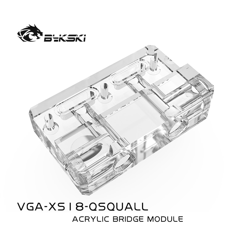 BYKSKI GPU Terminal Block for GPU Water Block Acrylic Multifunctional Acrylic Change Direction Top-Side