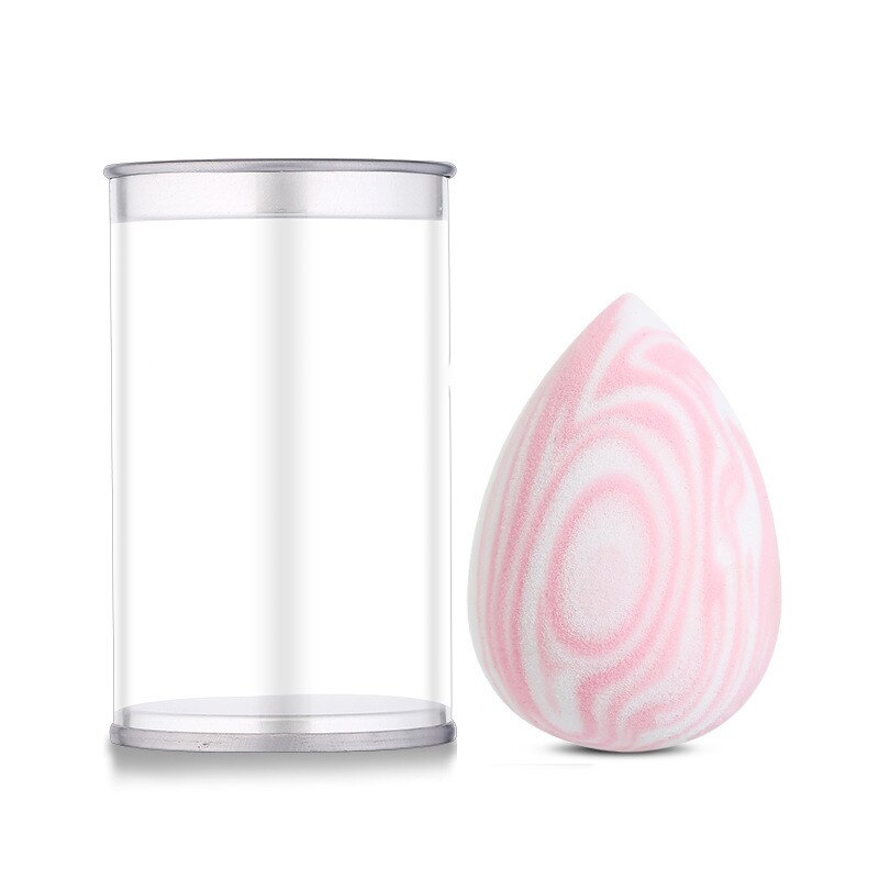 Makeup Foundation Sponge Makeup Cosmetic Puff Powder Smooth Beauty Cosmetic Makeup Sponge Marbling Blender Water Shape Puff: Cherry Water-drop