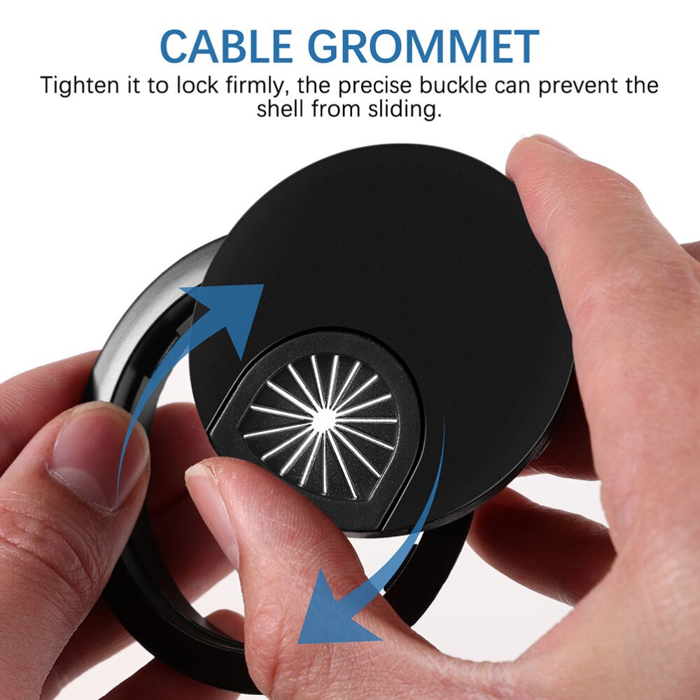 1pc Desk Cable Wire Grommet PC Computer Desk Cable Hole Cover Organizers