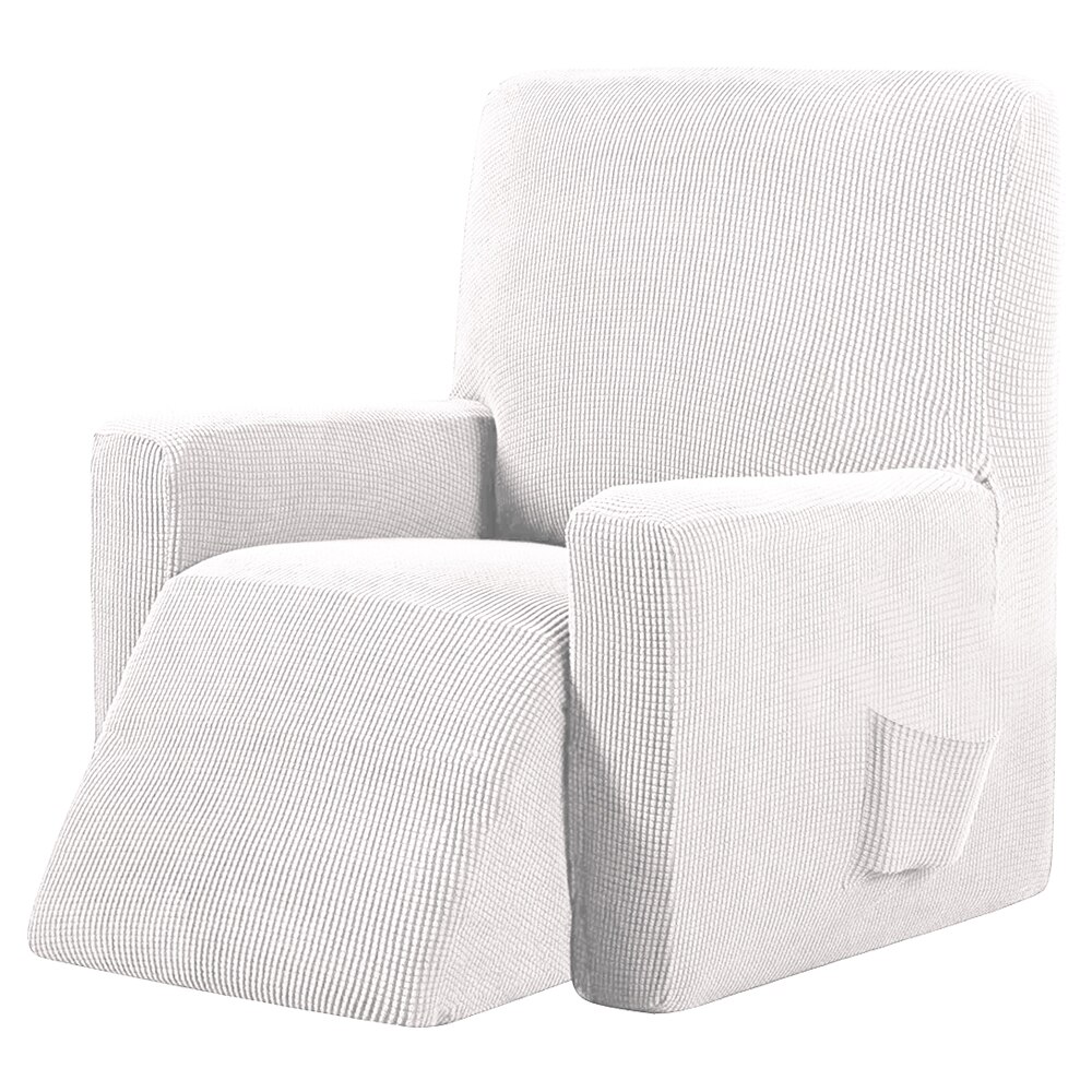 Waterdichte elastische relaxfauteuil hoes all-inclusieve massagebank hoes voor woonkamer slipcoers meubelbeschermer: Wit