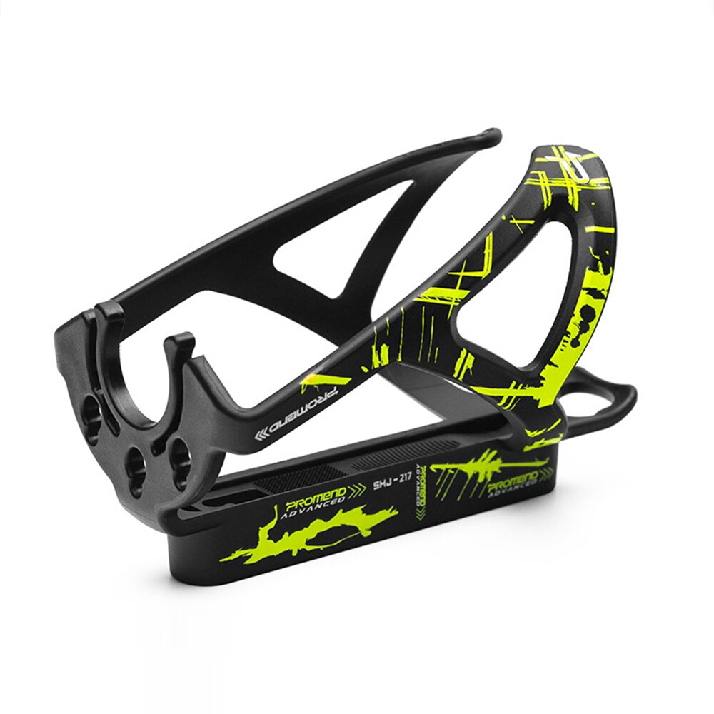 Ultralight bicycle bottle cage nylon fiber mountain bike road bike bottle cage bicycle outdoor riding bottle cage accessories: Black and yellow
