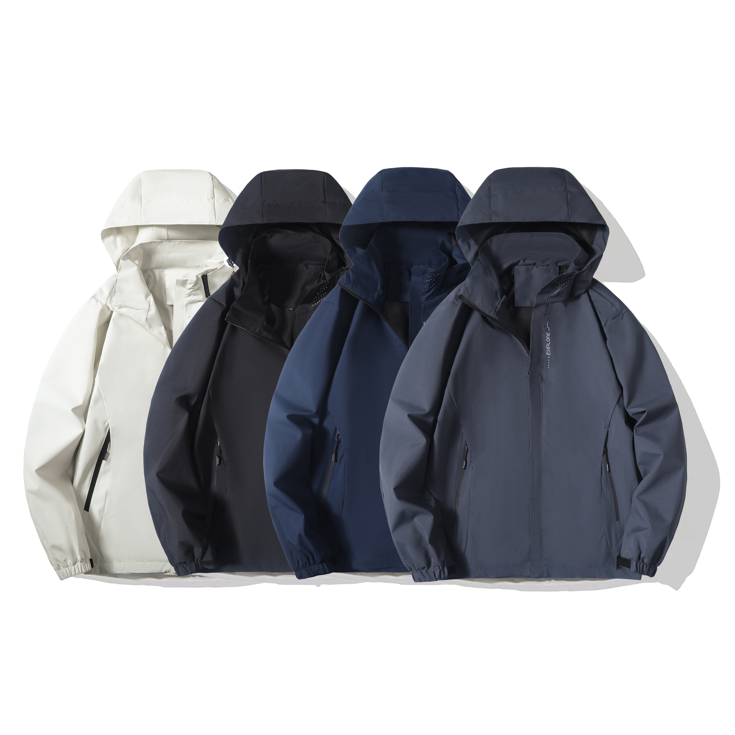 Herren Wasserdichte Regenjacke Leichte draussen-Kapuzenjacke Wanderjacke Winddichte Jacke Kletterjacke draussen-Jacken