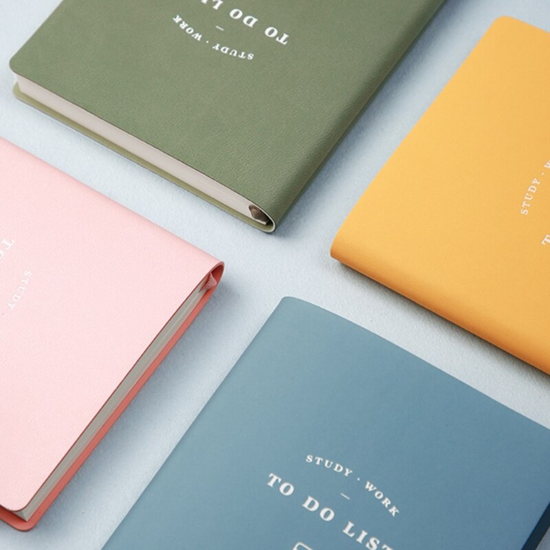 PU Leather to Do List Notebook Schedule Book Diary Weekly Planner Notepad School Office Supplies Kawaii Stationery