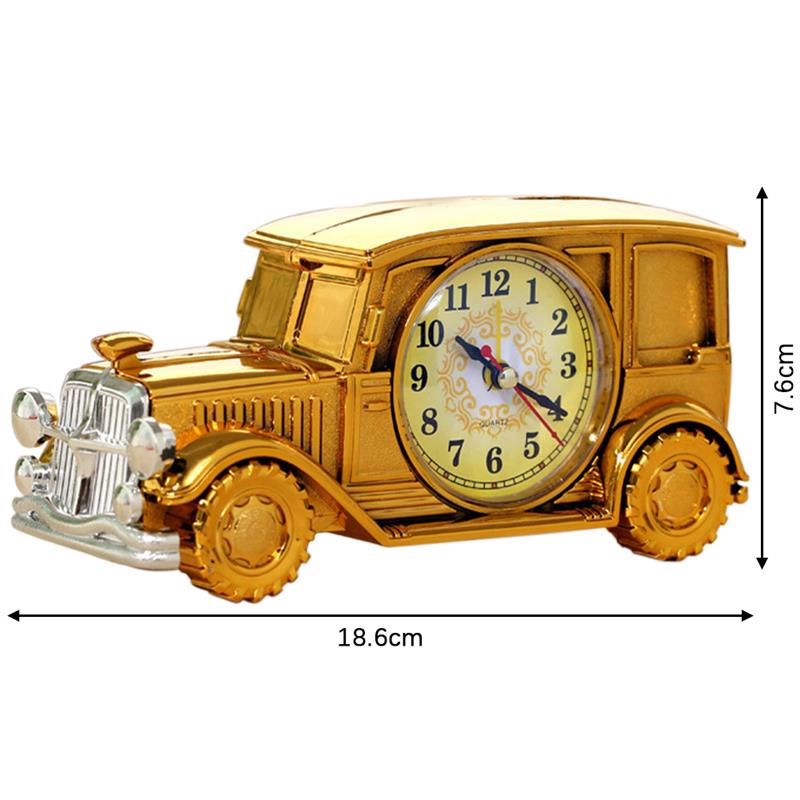 Vintage coche reloj de alarma de la batería operado de escritorio de despertador analógico para los niños de amigos casa dormitorio decoración de la Mesa: D