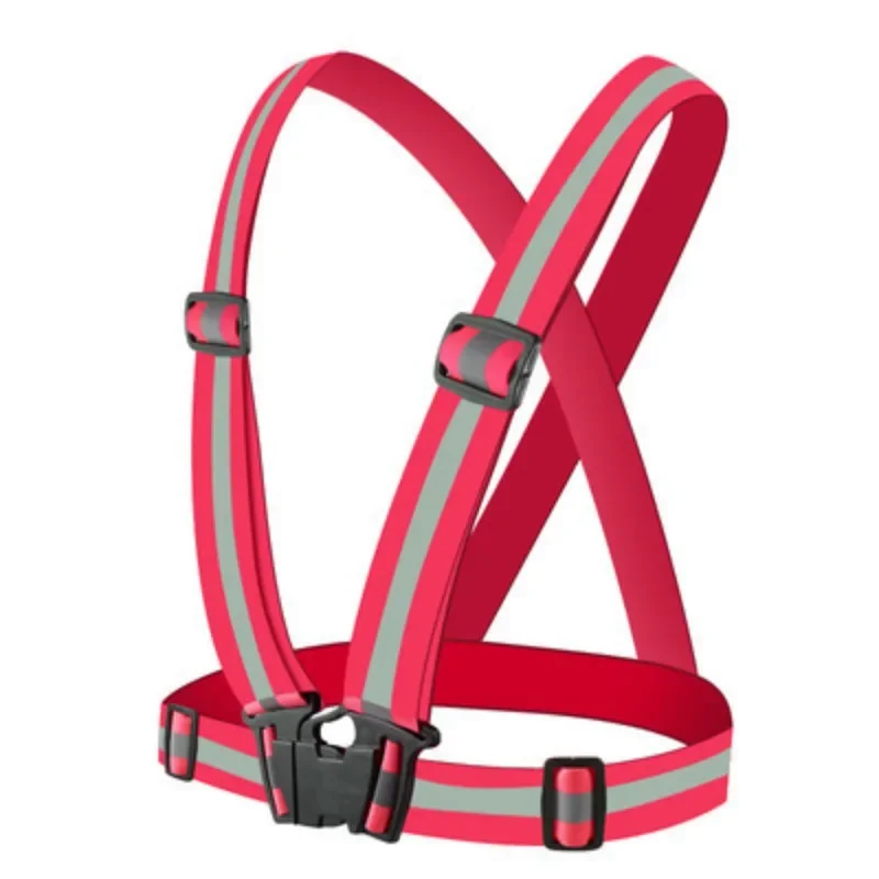 Reflective Vest for Workers Adjustable Harness Reflect Light Vest Belt for Night Riding Jogging Reflective Vests Roadway Safety: Red