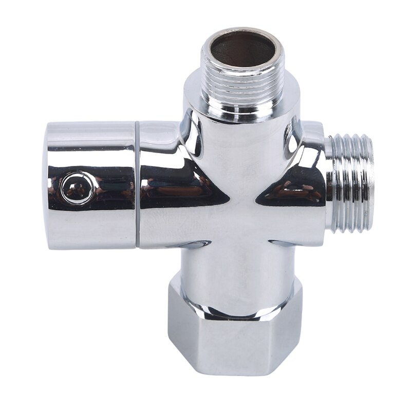 1pc Toilet Divider Shower Shower Divider Valve Conversion Valve Bathroom Faucet Accessories: Silver