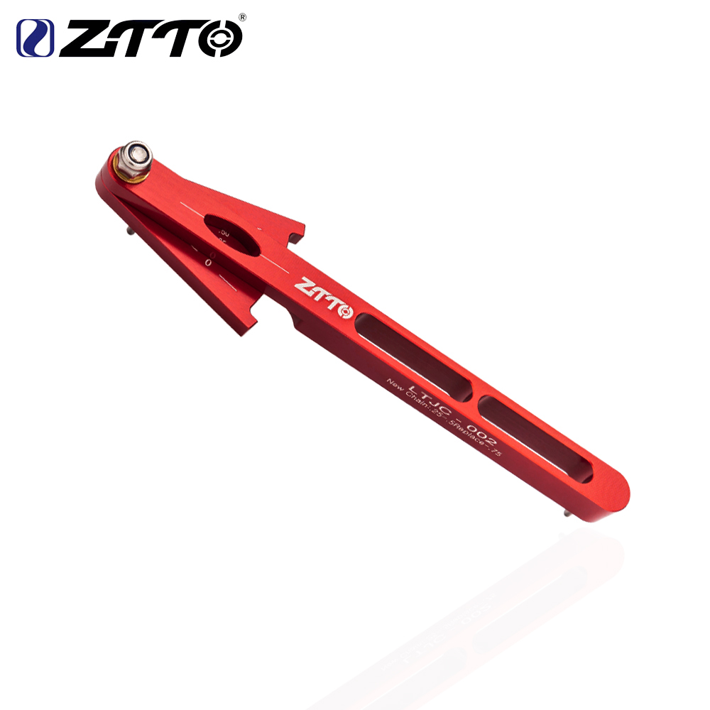 ZTTO-Herramienta Universal para indicador de desgaste de cadena de bicicleta, herramienta de eslabón de cadena, herramienta de reparación de ciclismo de aleación de aluminio: Naranja