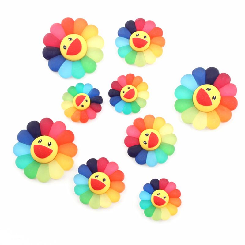 20 pcs/box Map Tacks Sunflower Glue Thumbtack Push Pins Notice Board Markers 77HA