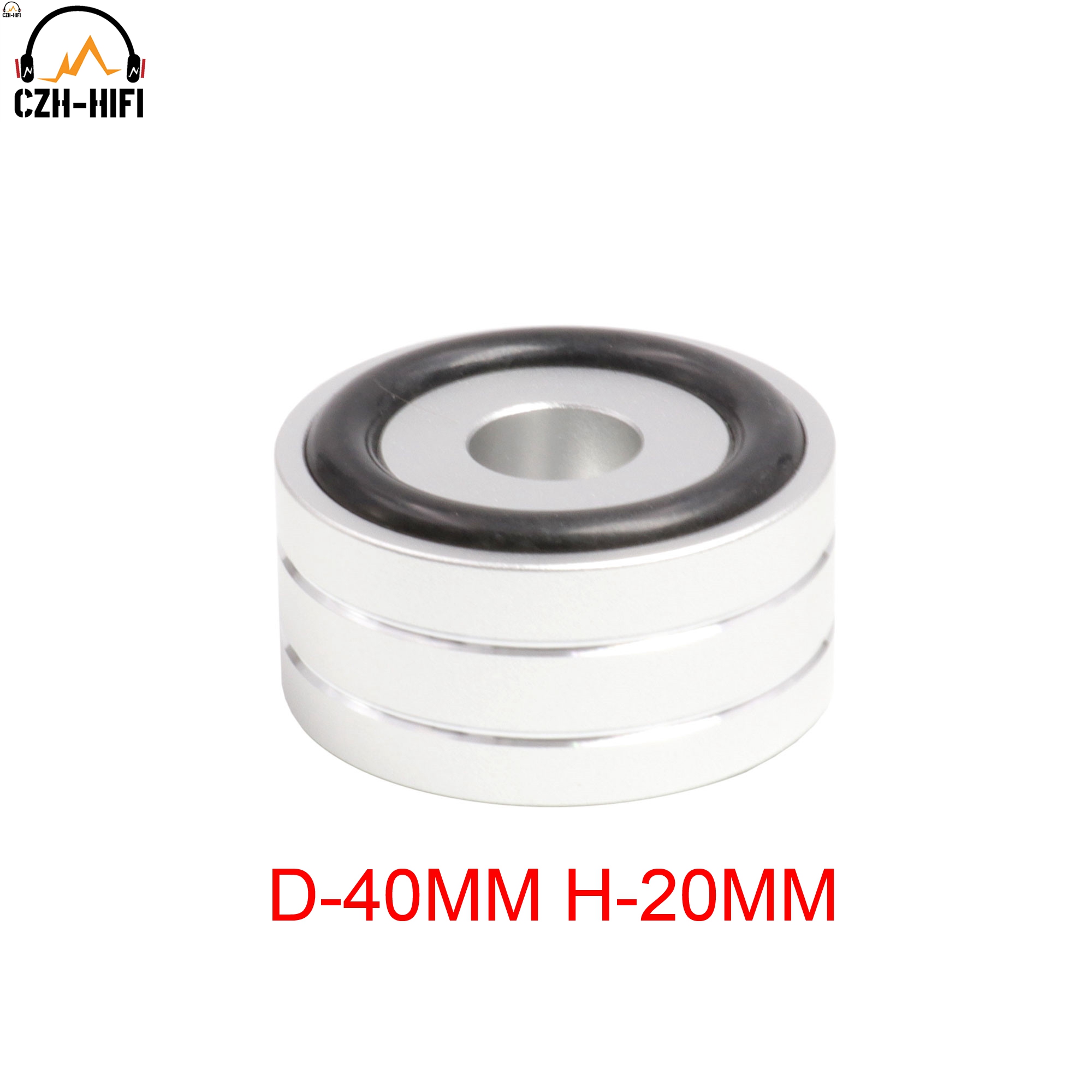 1pc 40mm Machined Full Aluminum Amplifier Feet PC Chassis Speaker Cabinet Isolation Stand Base AMP DAC Turntable Pad Cone: Red