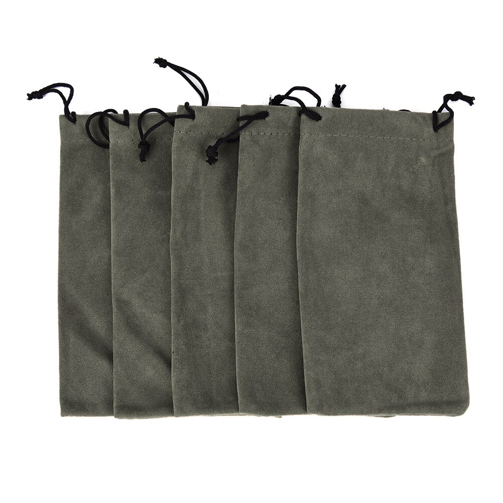 Bolsa de terciopelo para gafas de sol, estuche muy suave con cordón, 10 unids/lote: Coffee