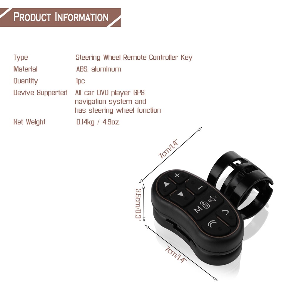 Universal Auto DVD GPS-Player Lenkrad Fernbedienung Schlüssel Taste für DVD Player GPS Navigation System