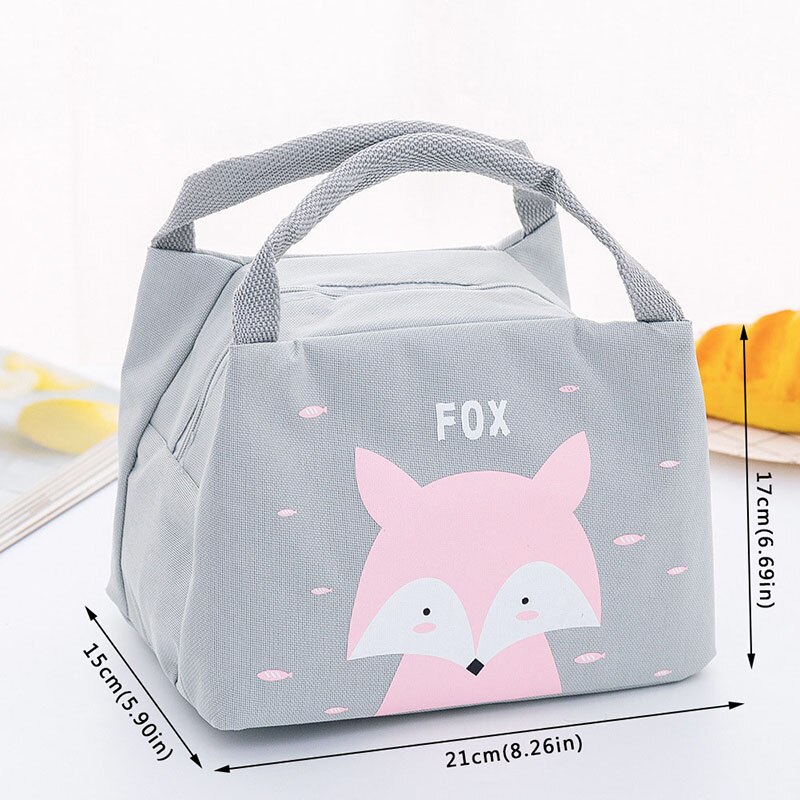 Cartoon Animal Baby Food Storage Thermo Bag Portable Baby Bottle Food Warmer Insulation Bag Milk Bottle Holder Lunch Mummy Bag