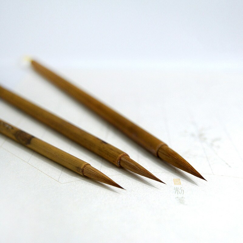 Chinese Painting Calligraphy Pen 3pcs/set Weasel Hair Brush Pen Adult Chinese Painting Fine Line Calligraphy Brushes Tinta China