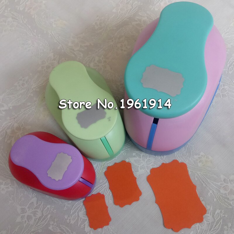 1.5 &#39;&#39;2&quot; 3 &quot;Diy Papier Tag Fotolijst Card Cutter Scrapbook Shaper Embossing Apparaat Perforator Kids handgemaakte Craft Embosser